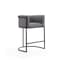 Manhattan Comfort Cosmopolitan Counter Stool in Grey and Black (Set of 2) 2-CS008-GY - alternate 3